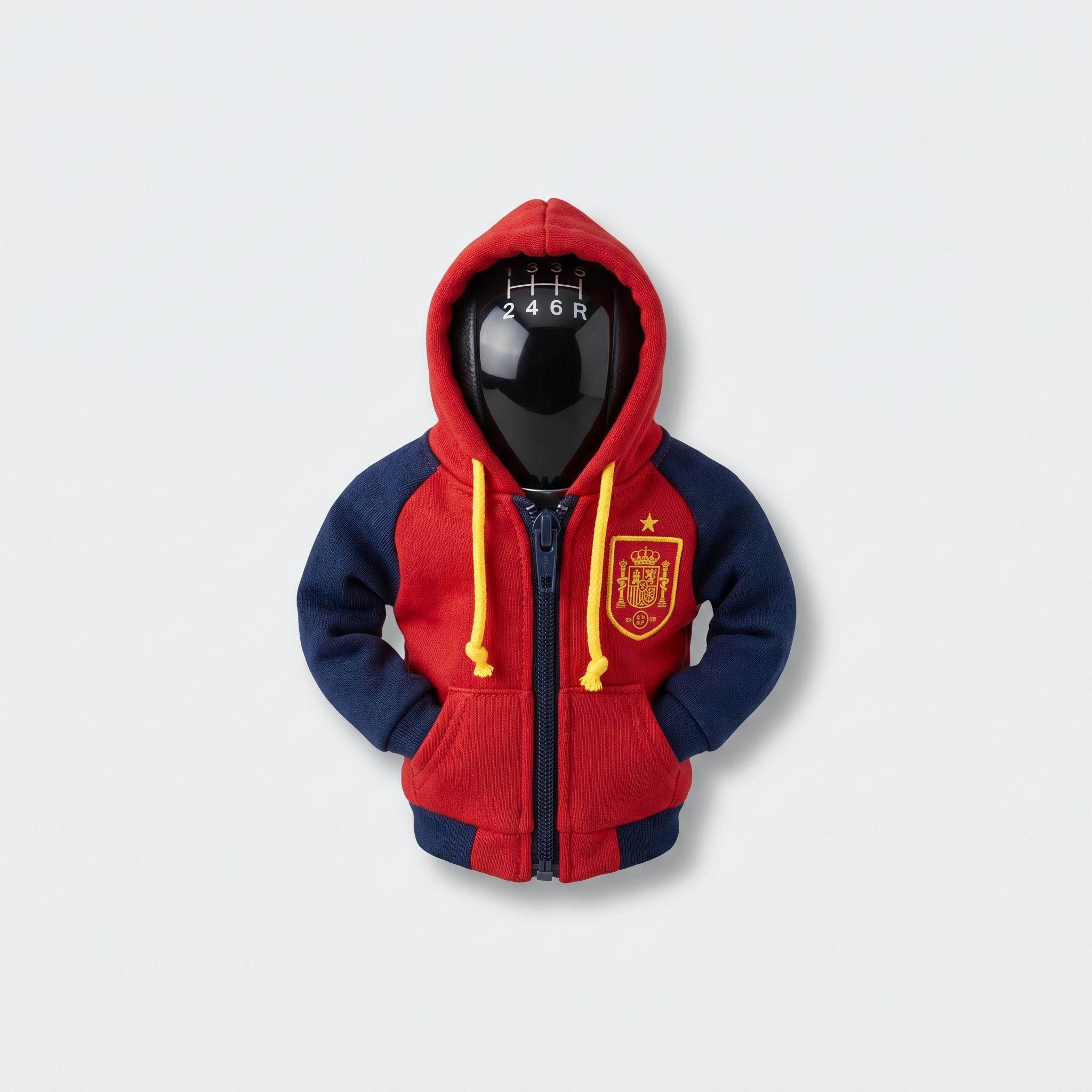 Spain Gear Shift Hoodie Cover, La Roja Red Fan Car Decor for World Cup 2026