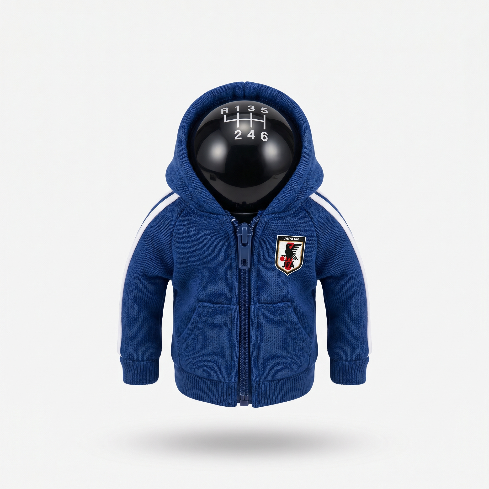Japan Samurai Blue Gear Shift Hoodie Cover, Mini Fan Hoodie for Your Car (World Cup 2026)