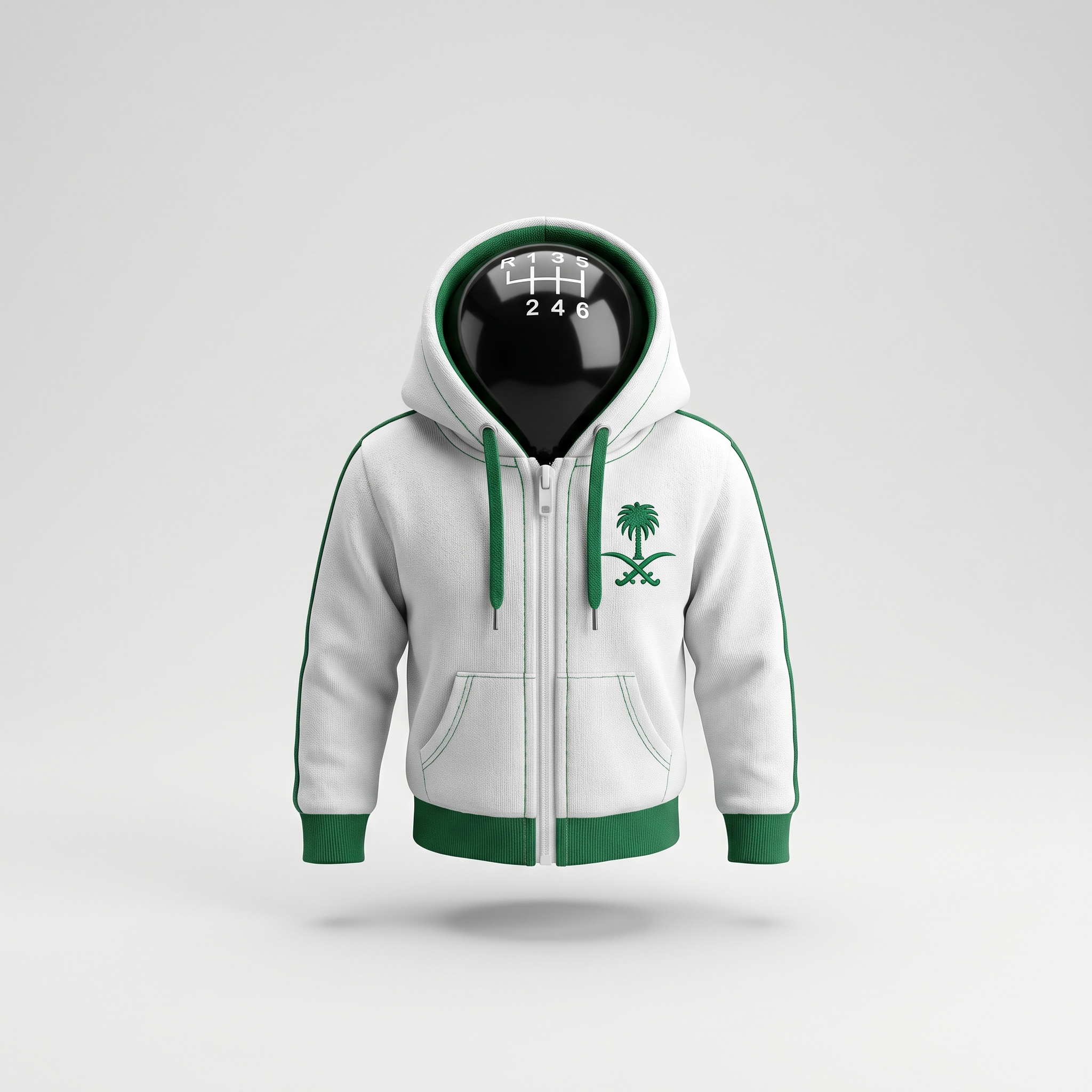 Saudi Arabia Green Falcons Gear Shift Hoodie Cover (World Cup 2026 Fan Gift)