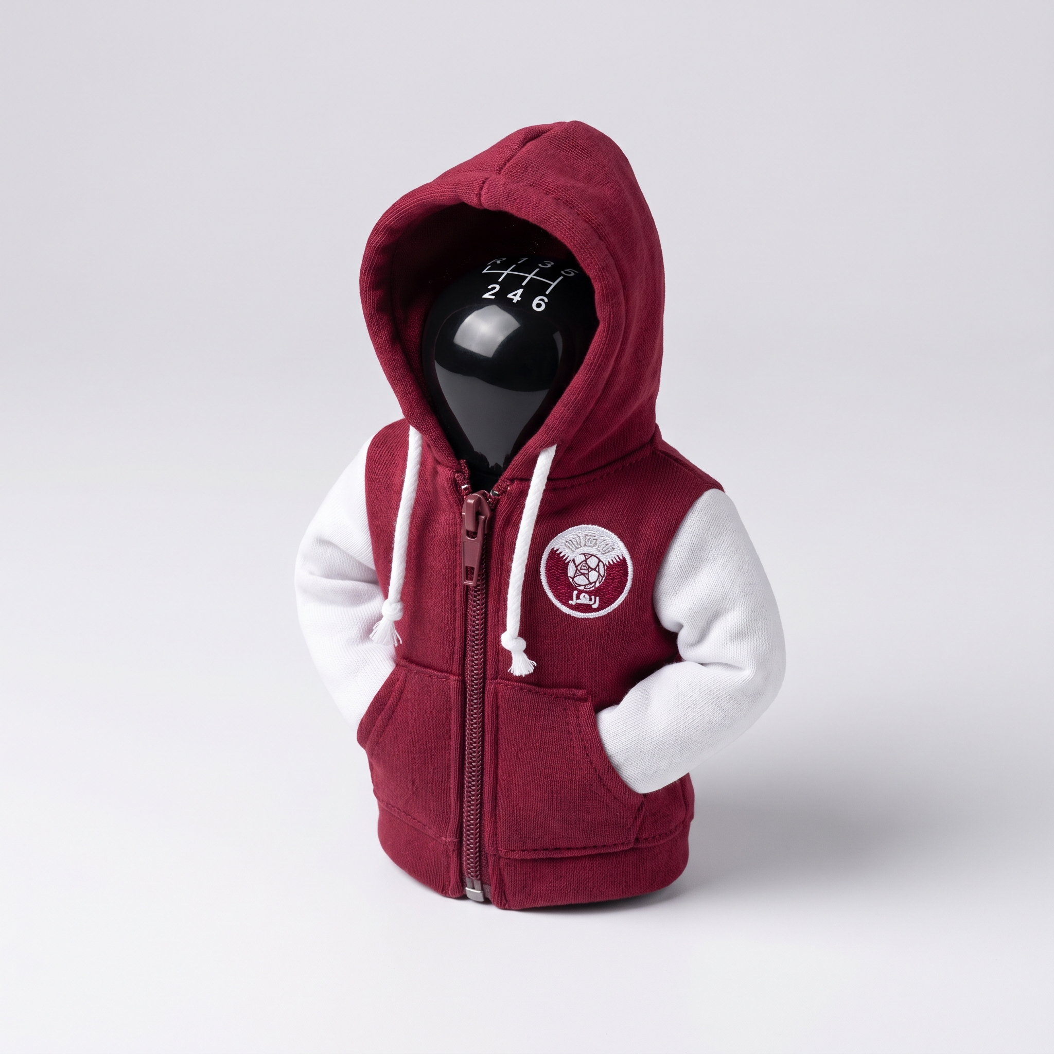Qatar Gear Shift Hoodie Cover, Al-Annabi Maroon Fan Tribute for World Cup 2026