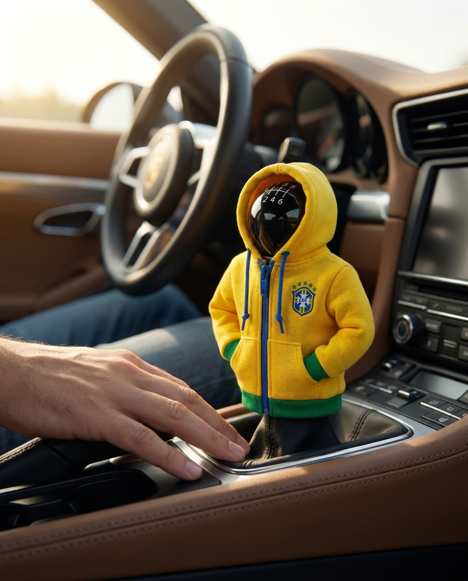 Brazil Gear Shift Hoodie Cover, Selecao Yellow and Green Fan Tribute for World Cup 2026
