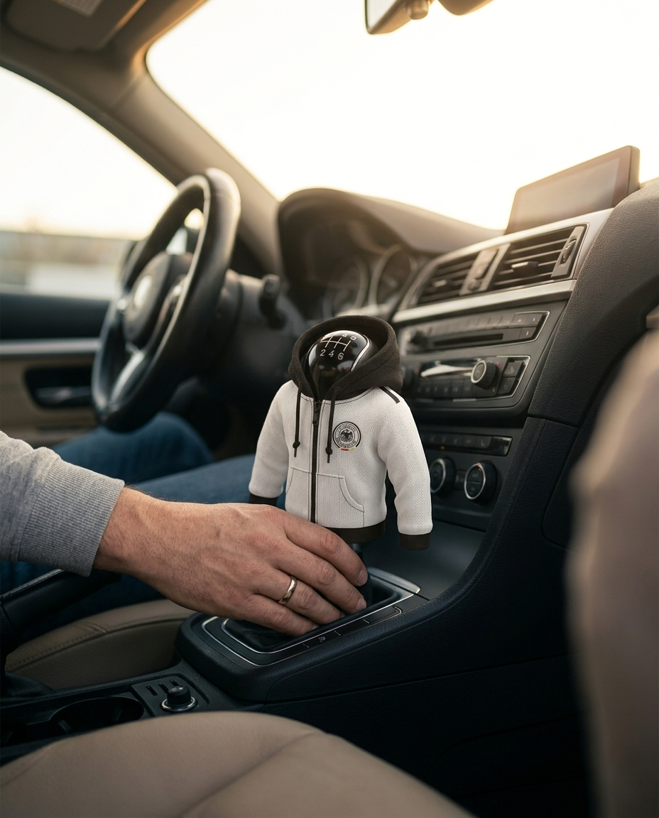 Germany Gear Shift Hoodie Cover, White and Black Die Mannschaft Fan Decor for World Cup 2026