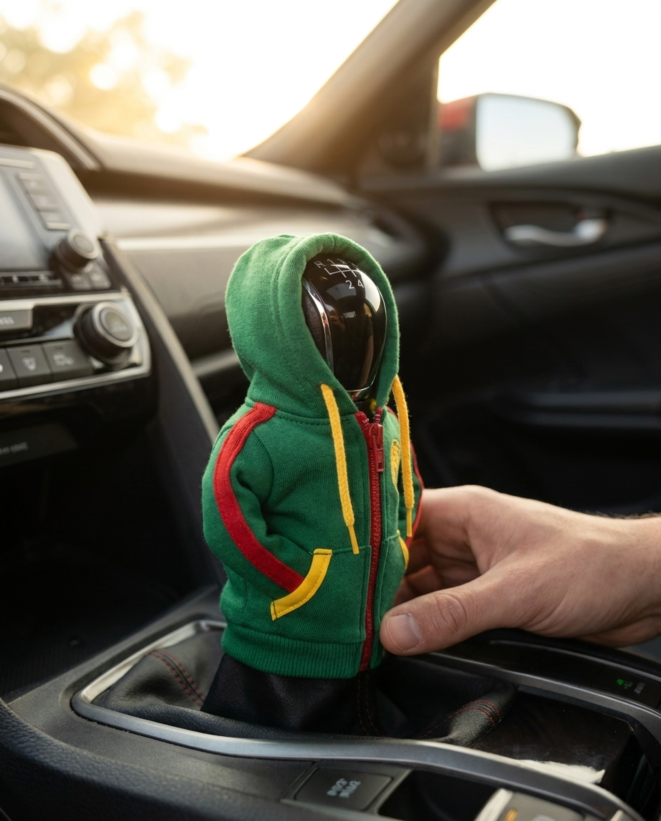 Cameroon Gear Shift Hoodie Cover, Indomitable Lions Fan Decor for World Cup 2026