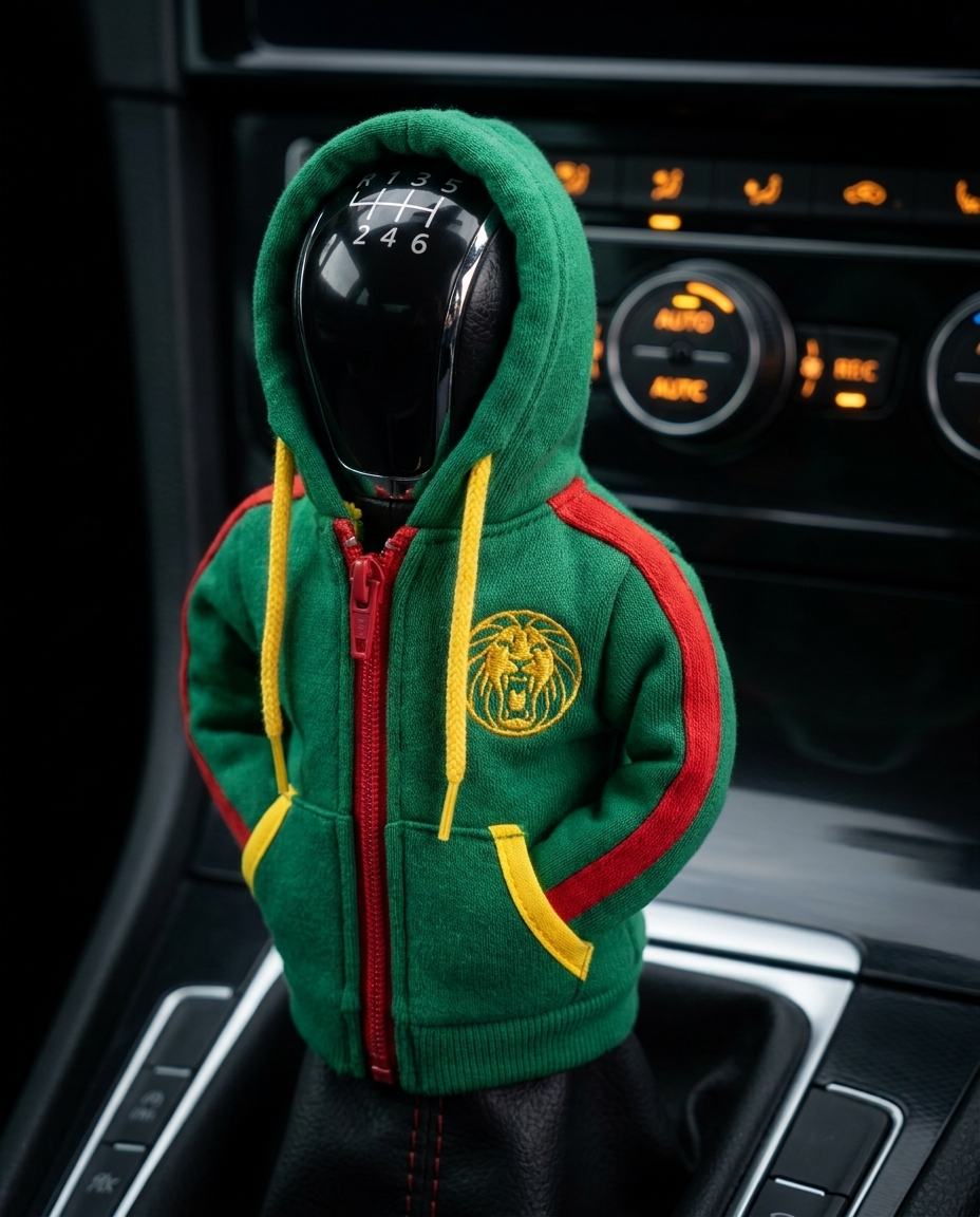Cameroon Gear Shift Hoodie Cover, Indomitable Lions Fan Decor for World Cup 2026