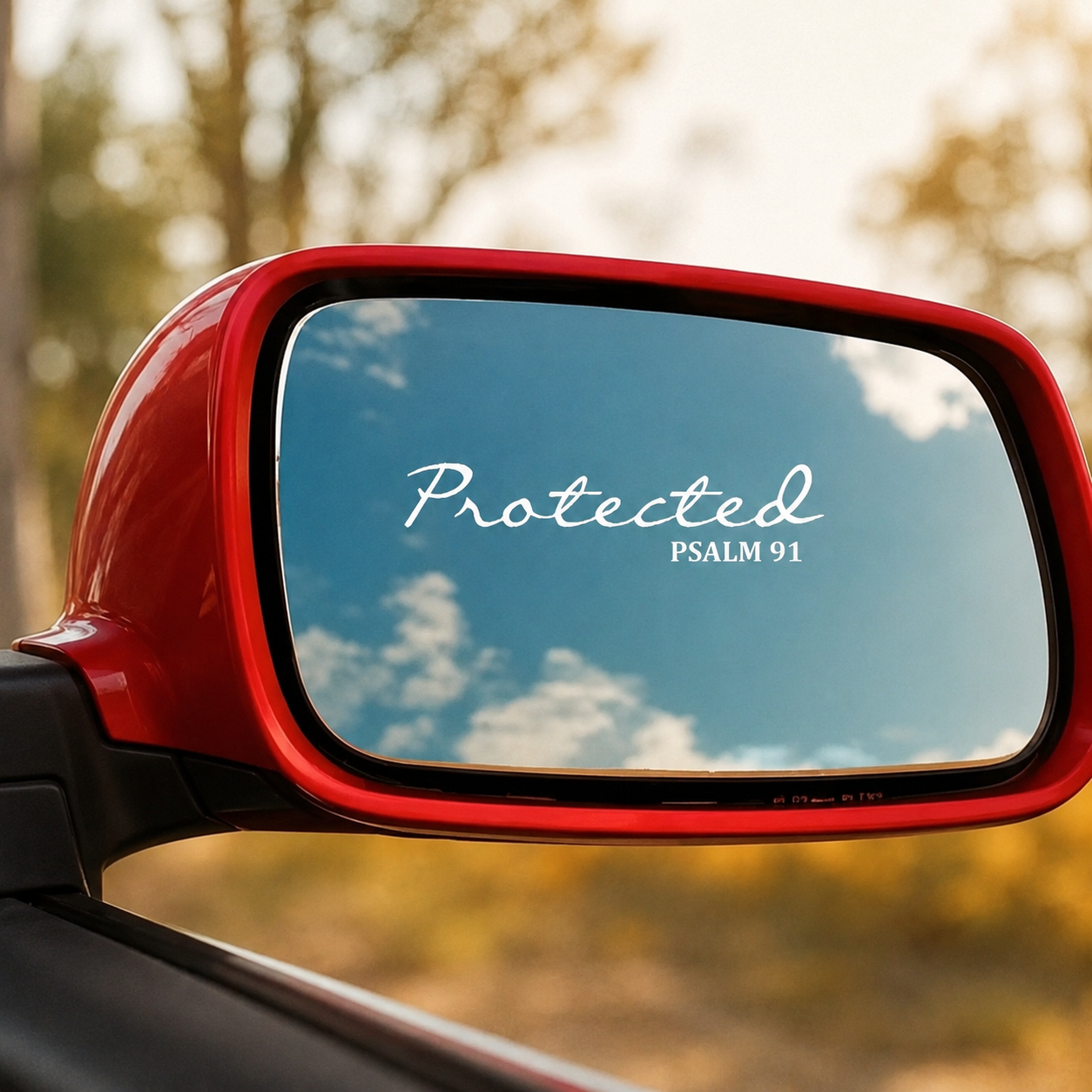 Protected Psalm 91 Car Mirror Decal Waterproof Sticker