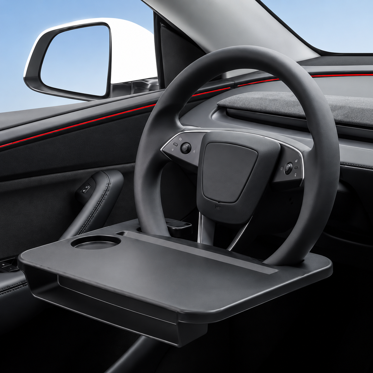 2 In 1 Steering Wheel Desk And Car Food Tray