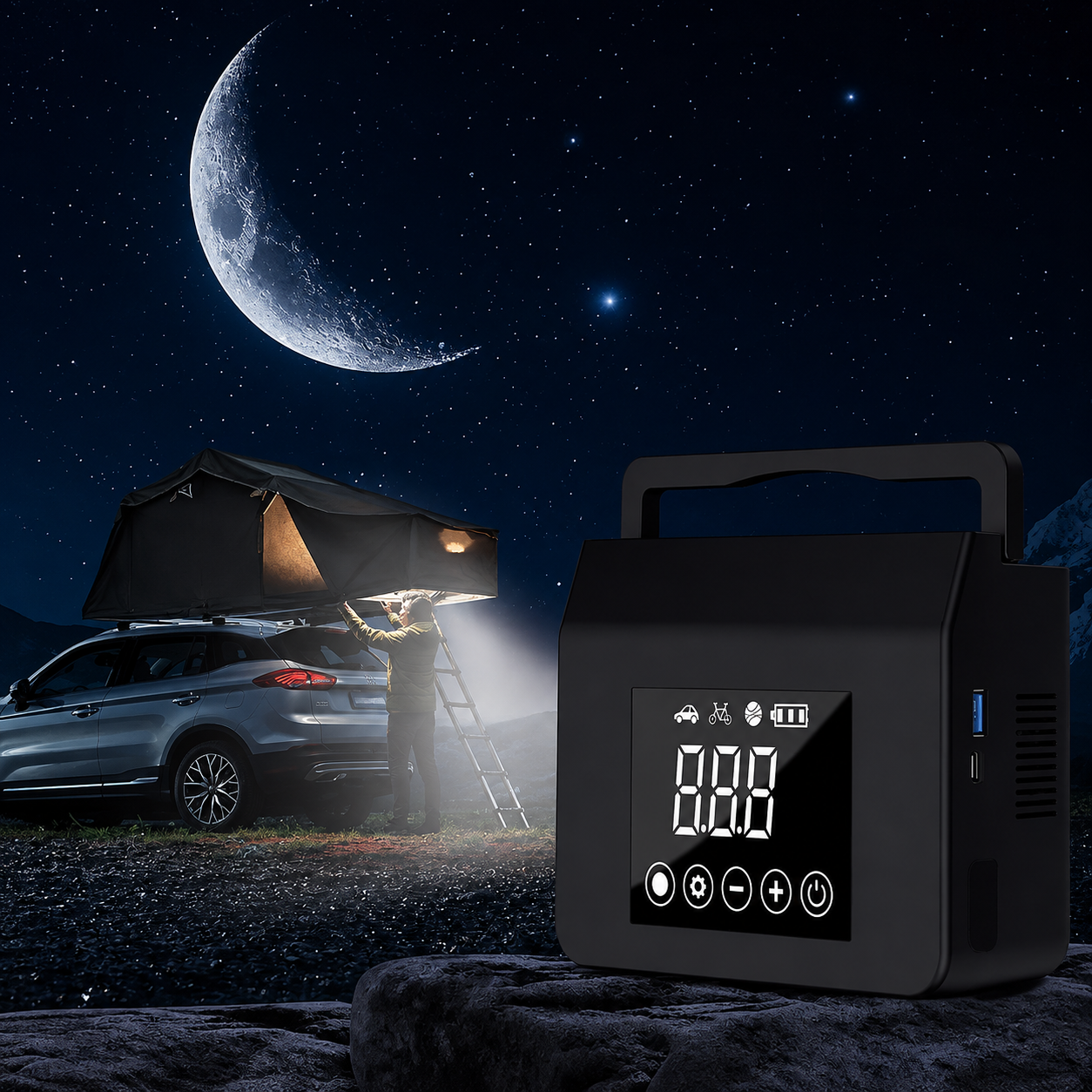 4000A Portable Car Jump Starter With Air Pump