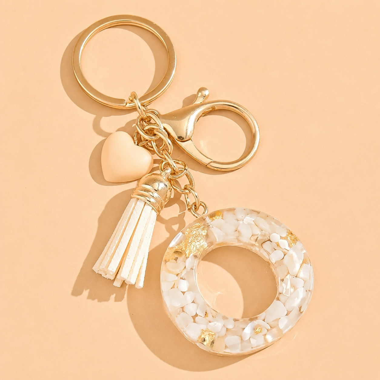 Alphabet Letter Keychain With Tassel And Lobster Charm For Keys And Bags
