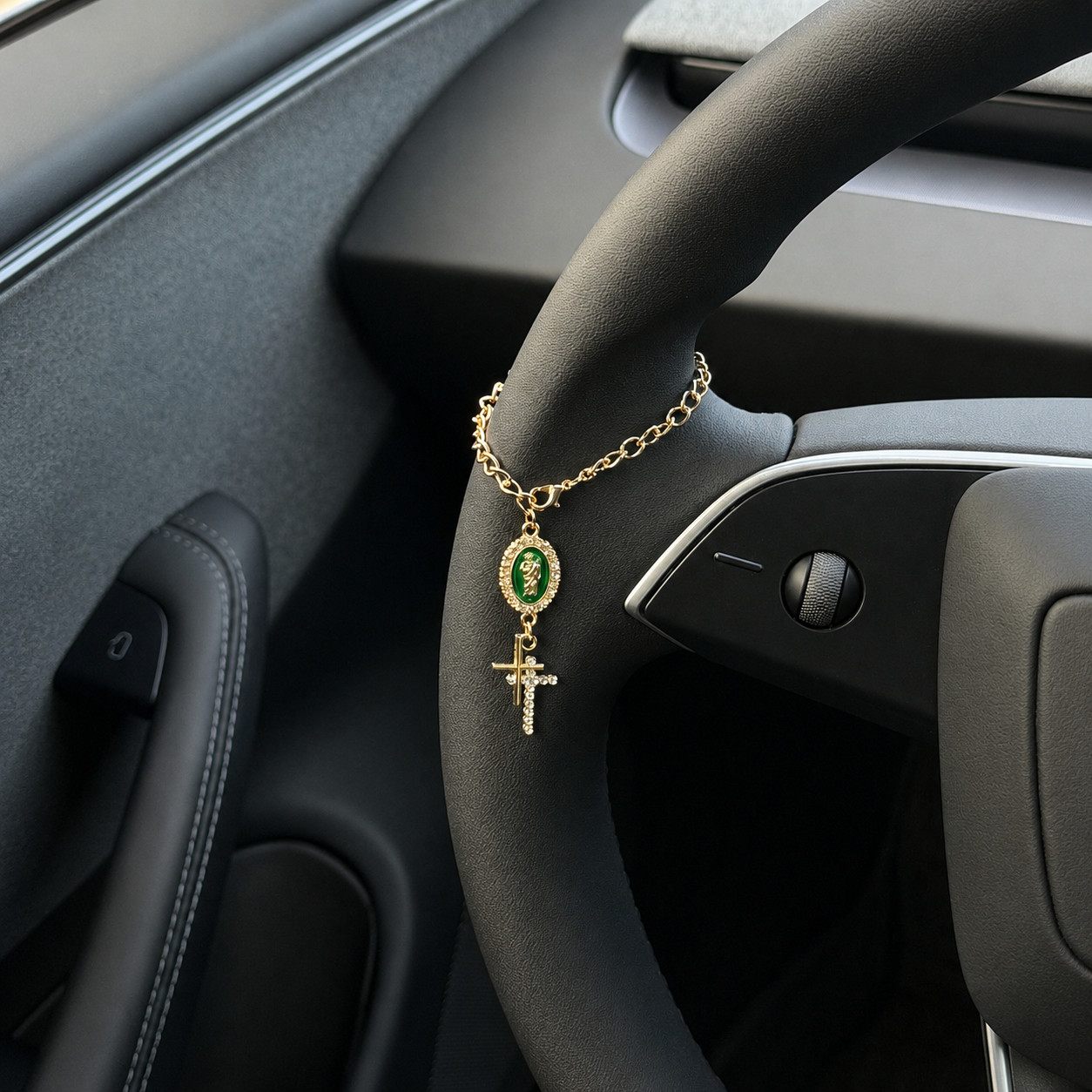Adjustable Car Steering Wheel Hanging Pendant Ornament For Car Decor