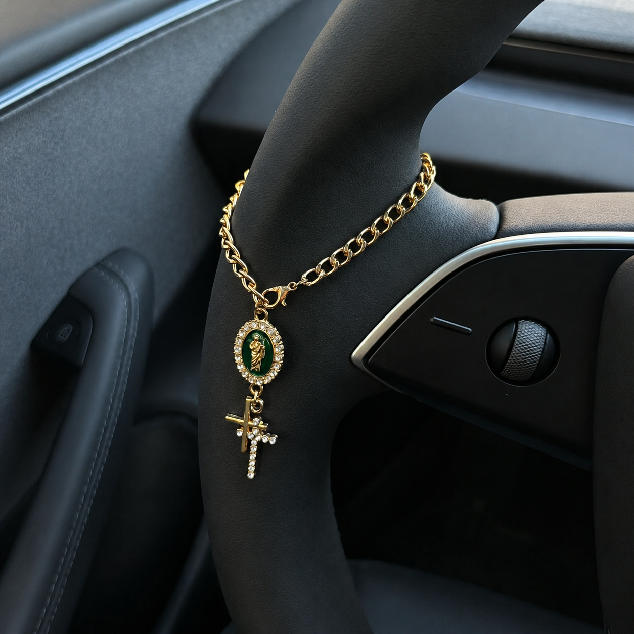 Adjustable Car Steering Wheel Hanging Pendant Ornament For Car Decor