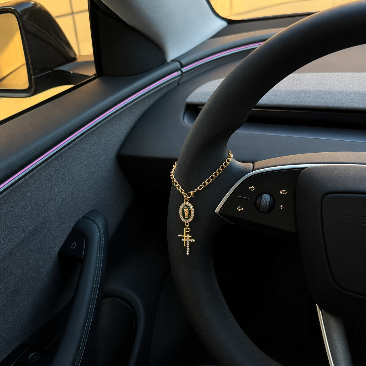 Adjustable Car Steering Wheel Hanging Pendant Ornament For Car Decor
