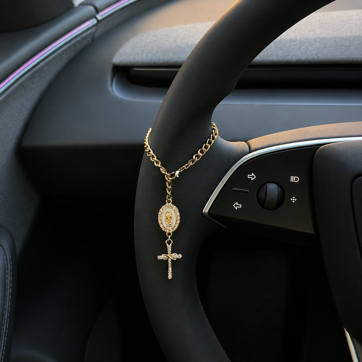 Adjustable Car Steering Wheel Hanging Pendant Ornament For Car Decor