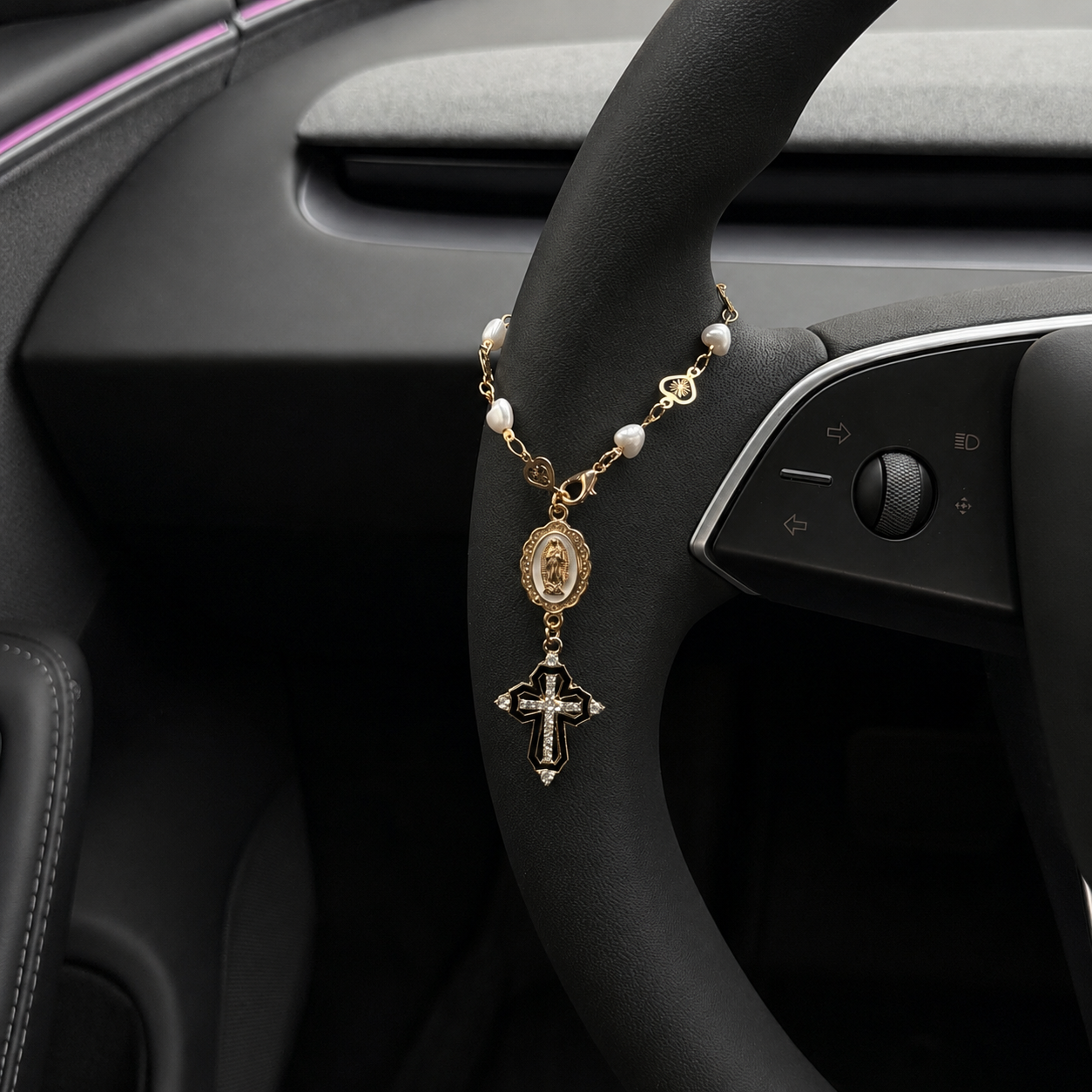 Adjustable Car Steering Wheel Hanging Pendant Ornament For Car Decor