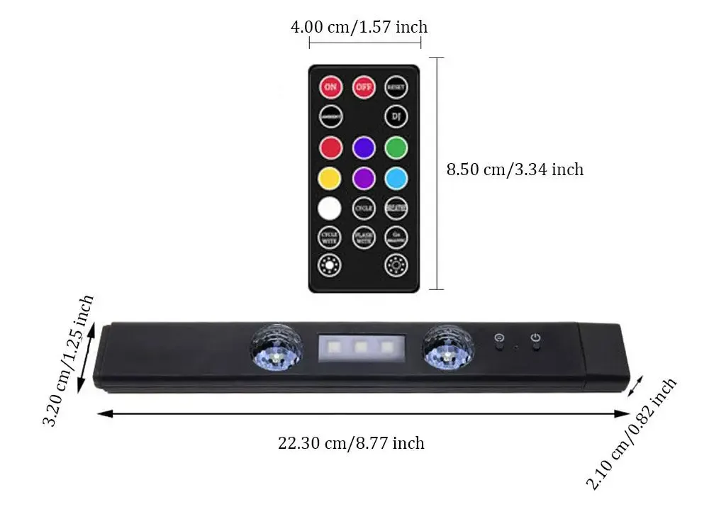 LED Lights for Car, Car Accessories, Wireless USB Rechargeable RGB Ambient Lighting for Car Decor, Car Products, Car Interior Decorative LED&nbsp;Light with Remote Control, Creative Music Rhythm Light for Car, Car Gadgets,&nbsp;Decorative Lamp