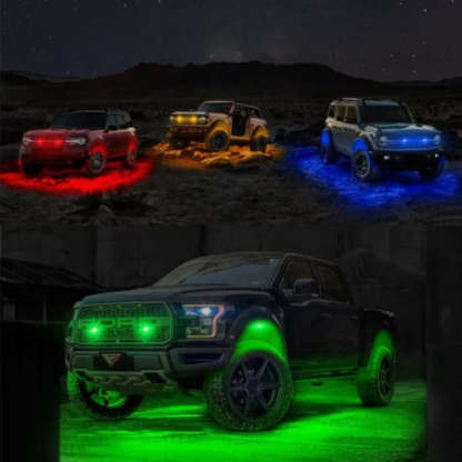 Set Of 8 Wireless Rock Lights-Car Door Sills