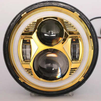 Set Of 2 Yellow Halo Headlights For Jeep-Car Door Sills