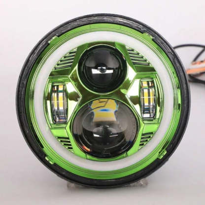 Set Of 2 Green Halo Headlights For Jeep-Car Door Sills