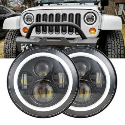Set Of 2 Wrangler Halo DRL Headlamp-Car Door Sills