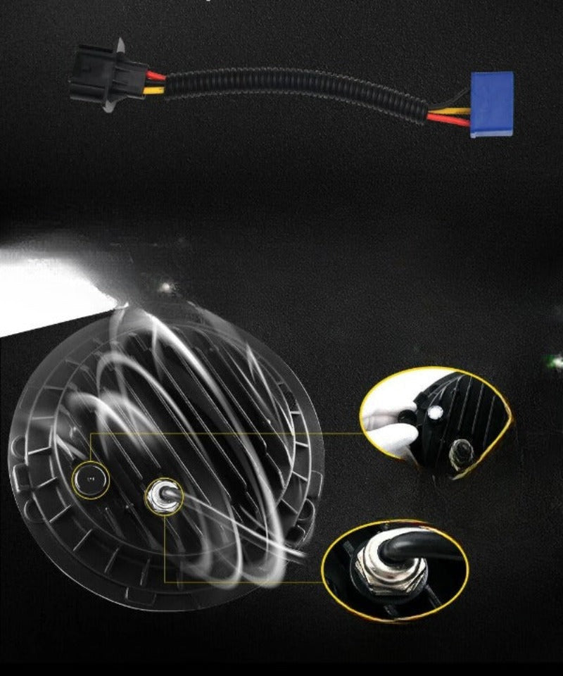 Set Of 2 Wrangler Halo DRL Headlamp-Car Door Sills