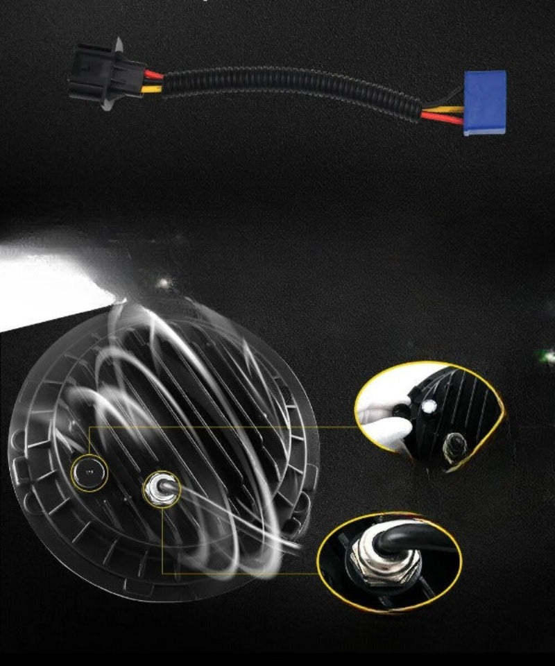 Set Of 2 Wrangler Halo DRL Headlamp-Car Door Sills