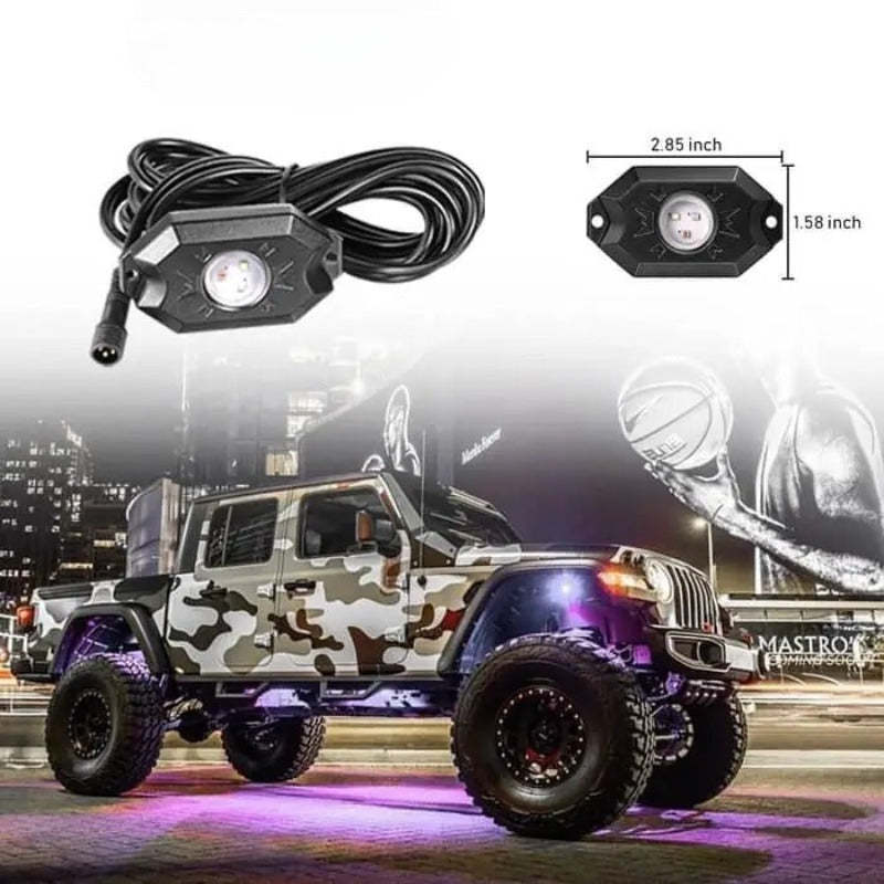 Set Of 6 Rock Lights Kit For Car Truck-Car Door Sills