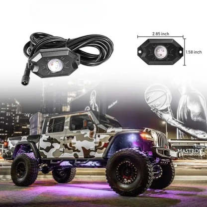 Set Of 6 Rock Lights Kit For Car Truck-Car Door Sills