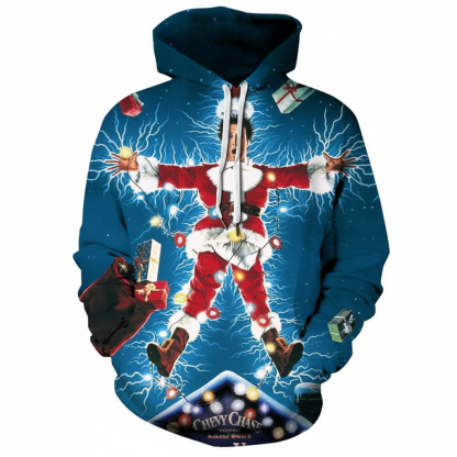 Christmas All Over Print Hoodie with Kangaroo Pocket