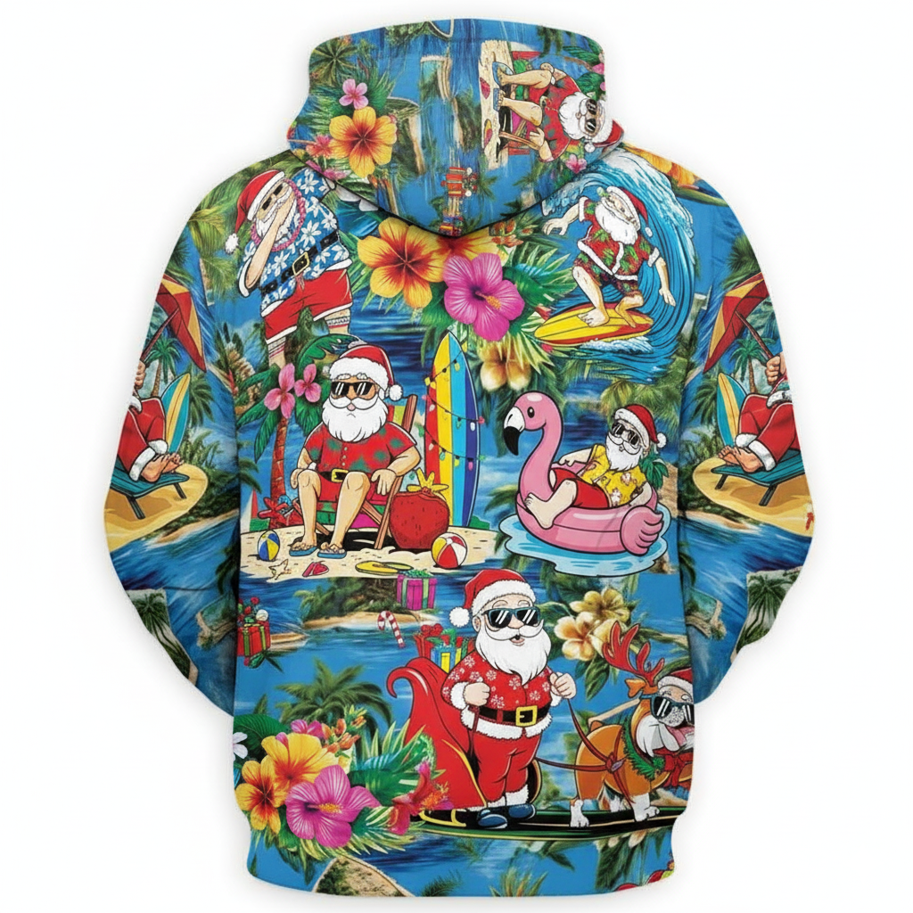 Christmas Santa Claus All Over Print Hoodie