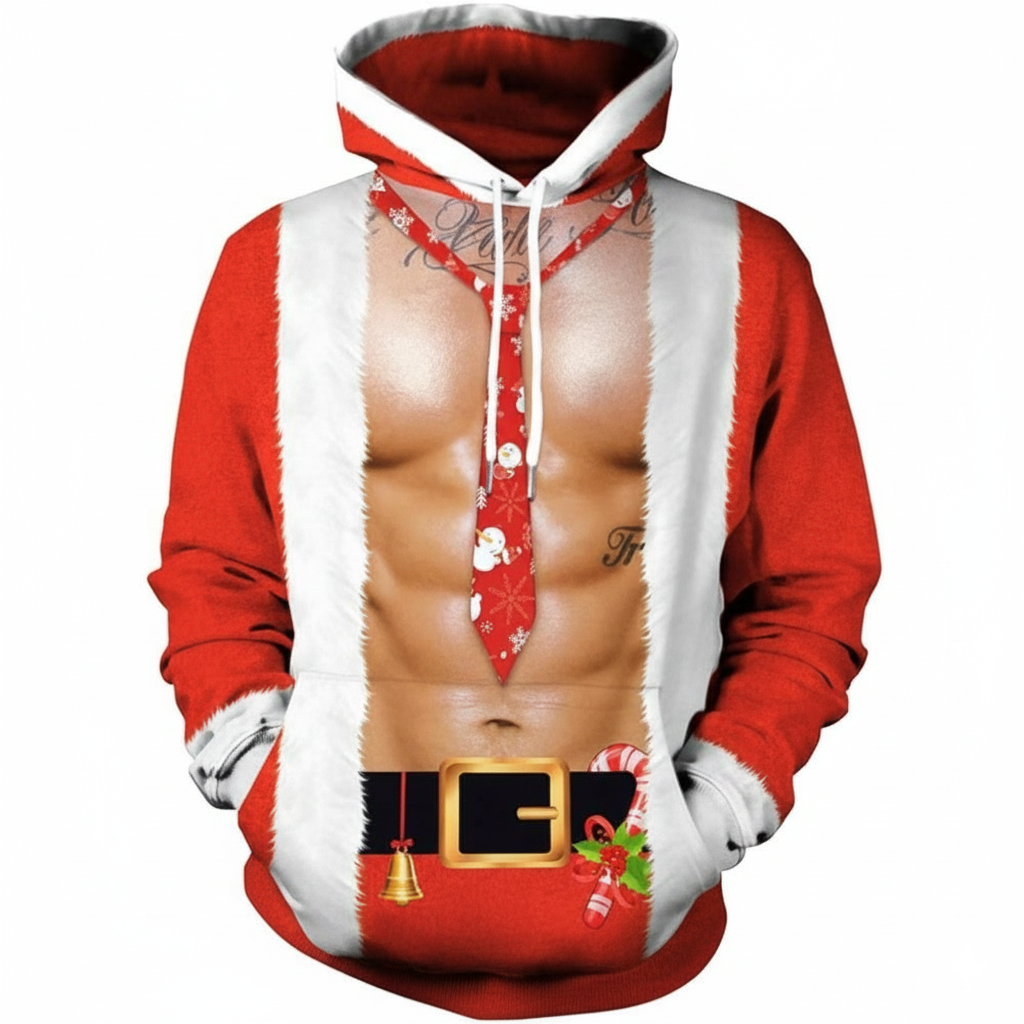 Christmas All Over Print 3D Graphic Long Sleeve Hoodie