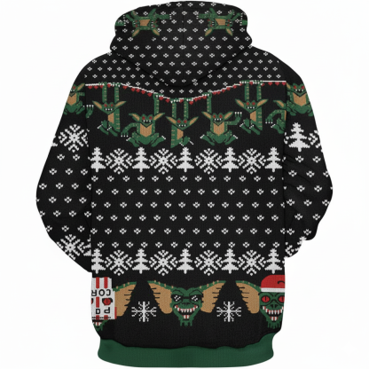 Christmas All Over Print Hoodie with Kangaroo Pocket