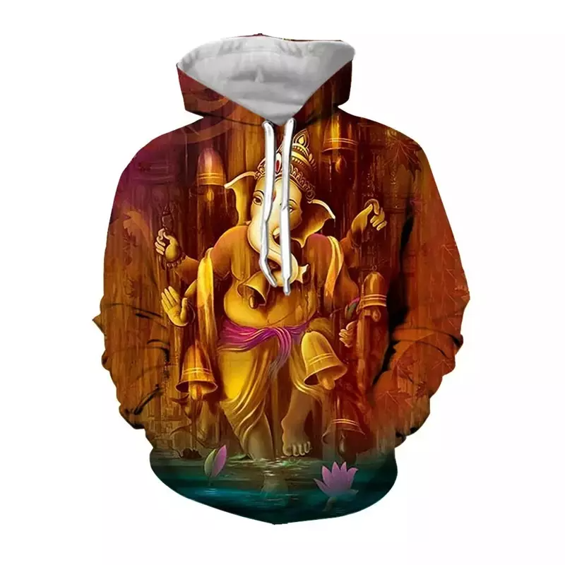Graphic Print Pullover Hooded