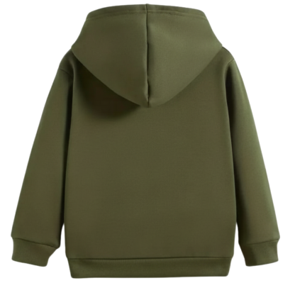 Cartoon Excavator Print Hoodie for Boys