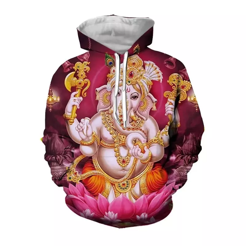 Graphic Print Pullover Hooded