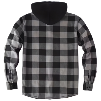 Men Heavyweight Winter Hooded Shirt