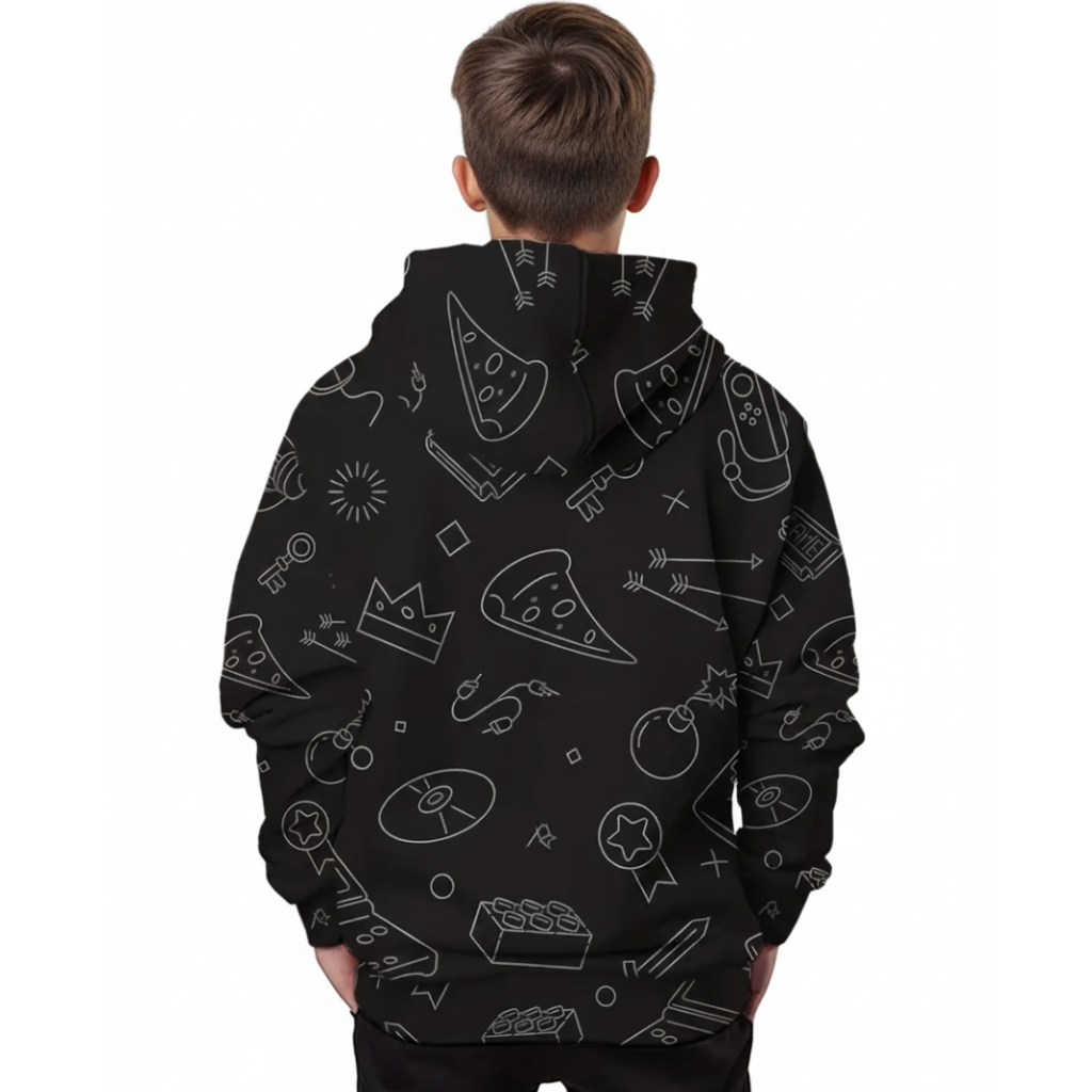 Simpsons Boys 3D Cartoon Print Pullover Hoodie