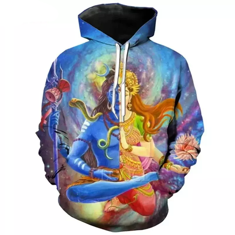 Graphic Print Pullover Hooded