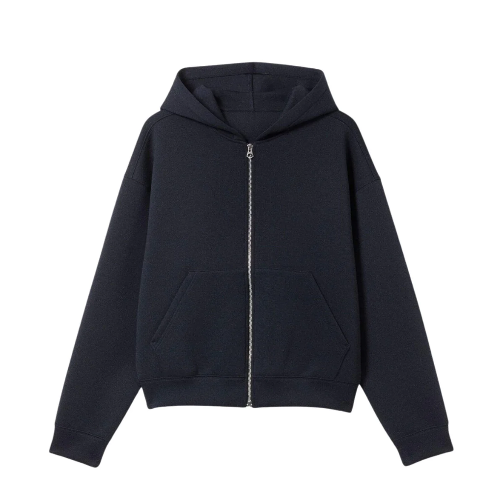 Wing Printed Casual Hoodie With Zipper 
