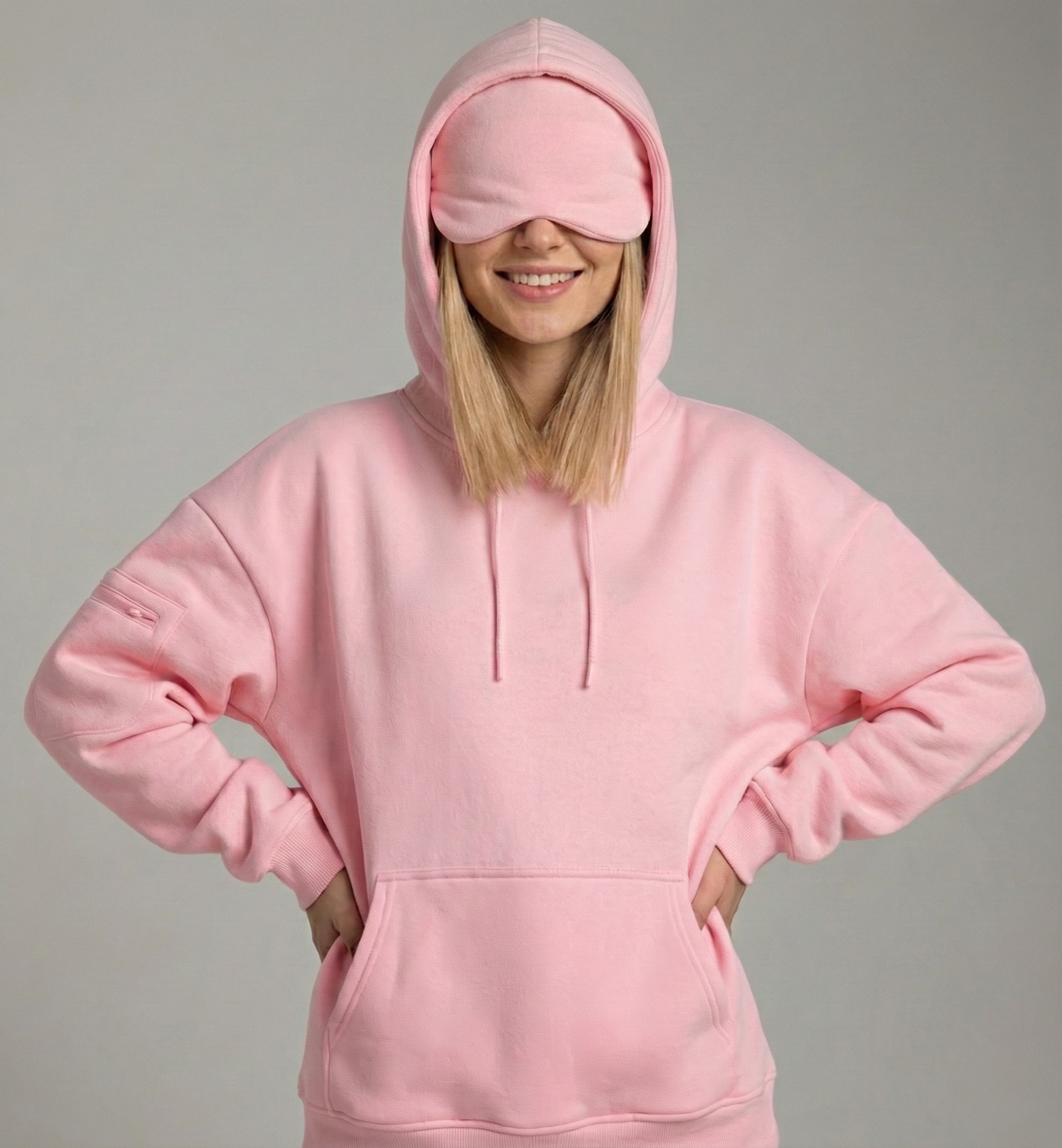 Lightweight Layering Travel Hoodie With Hood Cover