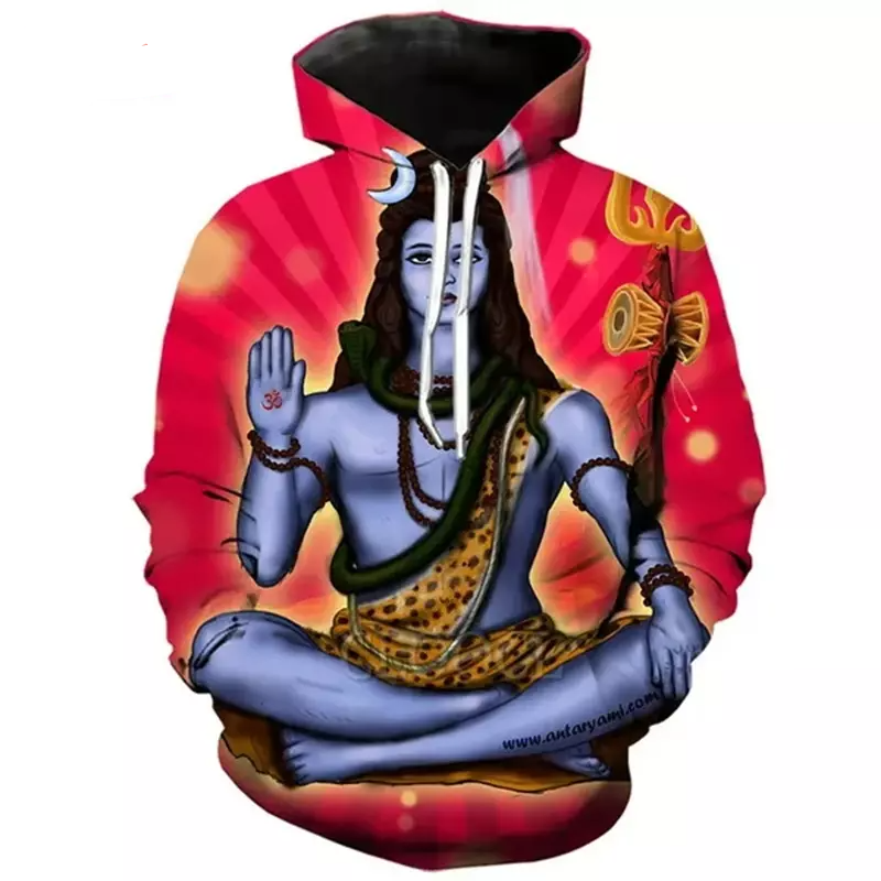 Graphic Print Pullover Hooded