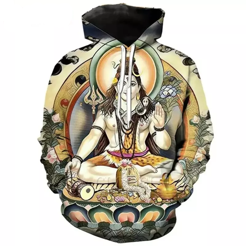 Graphic Print Pullover Hooded