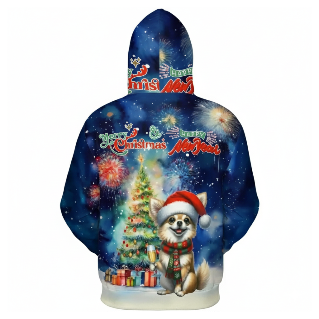 Christmas Santa Dog Holiday Hoodie