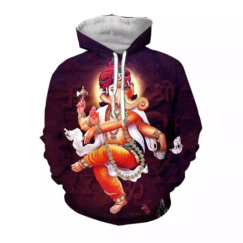 Graphic Print Pullover Hooded
