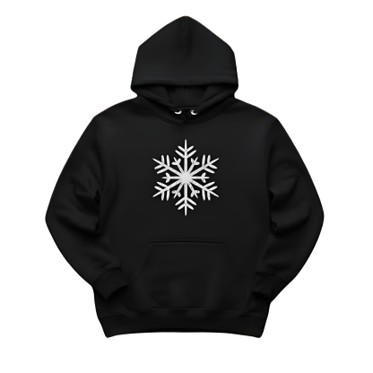 Christmas Snowflake Graphic Print Hoodie For Women