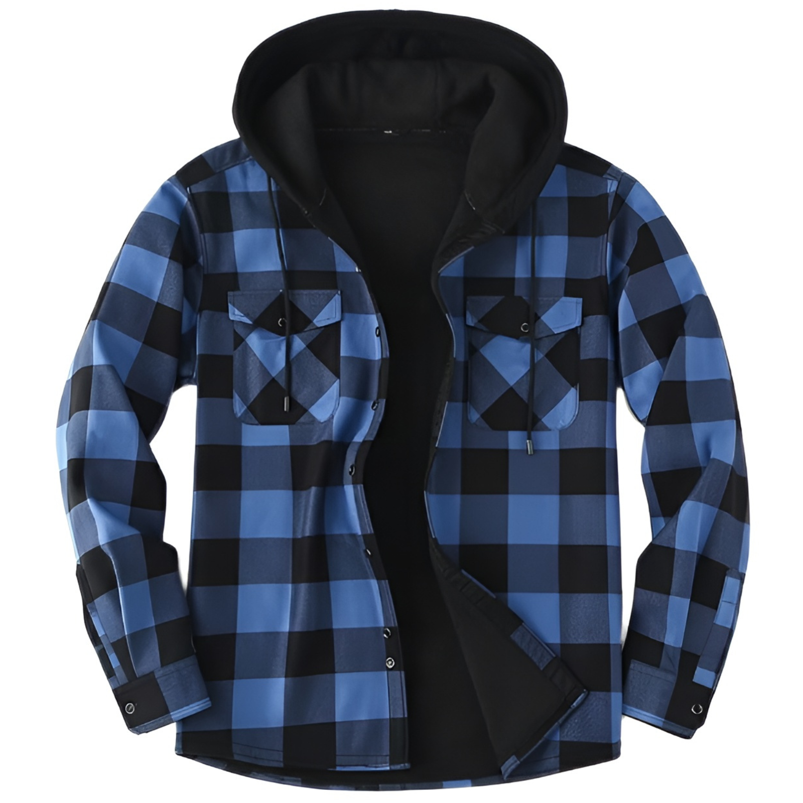 Men Heavyweight Winter Hooded Shirt
