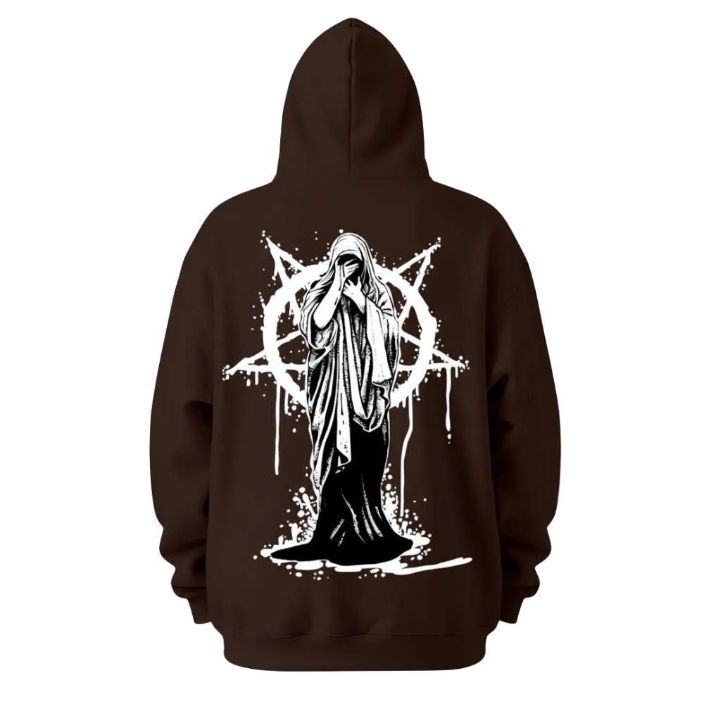 Casual Hoodie With Geometric Print