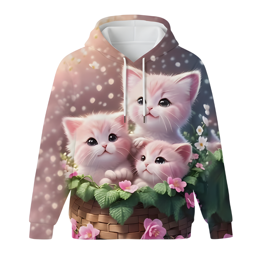 Cozy Kitten Tabby Cat Hoodies