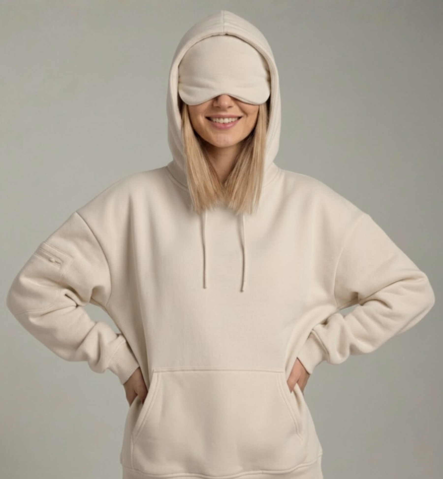 Lightweight Layering Travel Hoodie With Hood Cover
