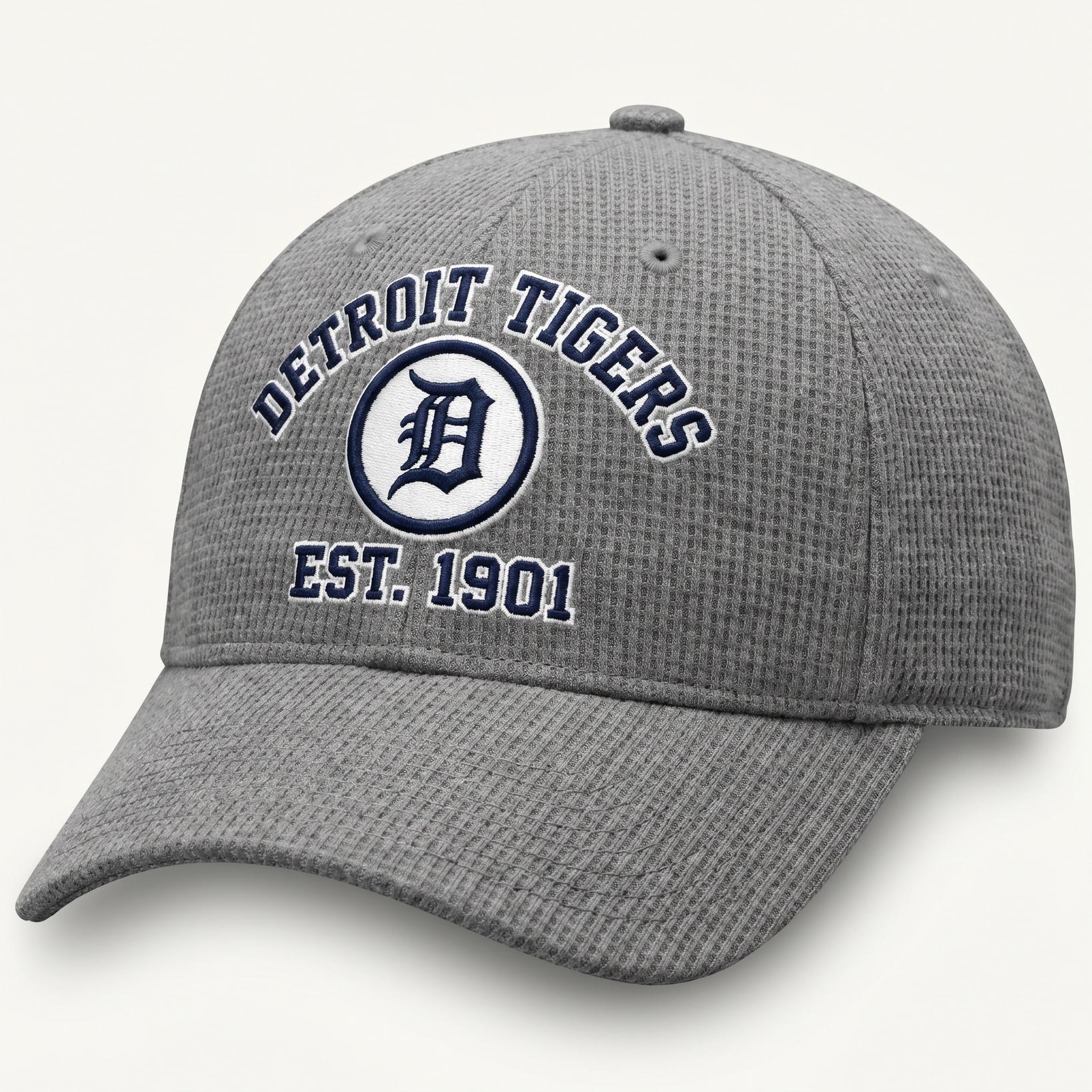 Detroit Tigers Waffle Knit Cap in Gray