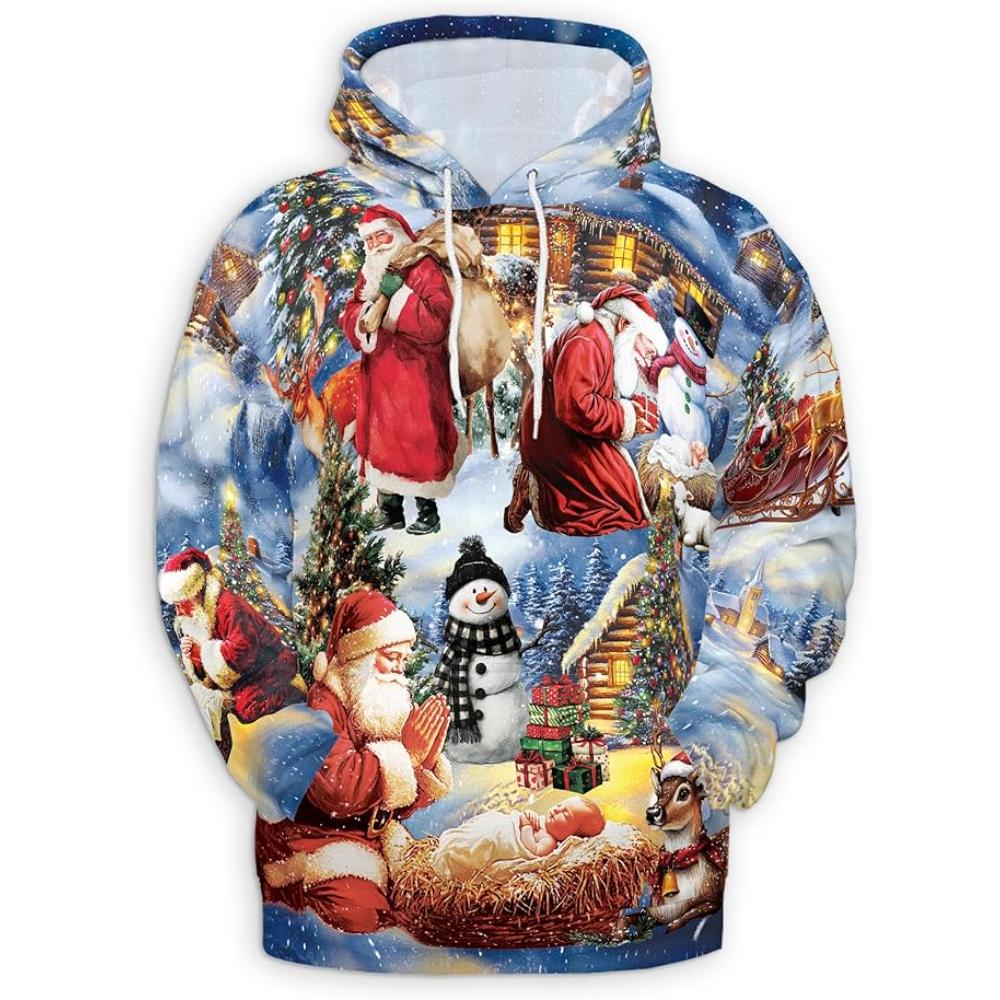 Christmas Santa Claus All Over Print Hoodie