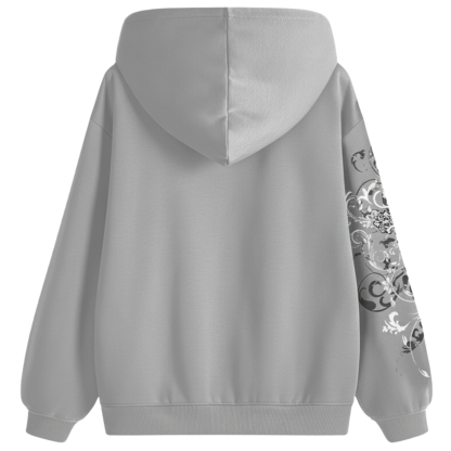 Women Gothic Angel Wings and Cross Graphic Hoodie